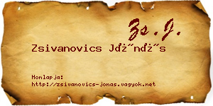Zsivanovics Jónás névjegykártya